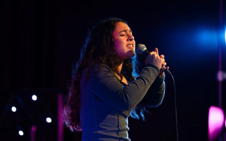 Performer at Slough Open Mic from Observer article (Slough On The Mic Event)